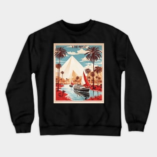 The Nile River Egypt Vintage Poster Tourism Crewneck Sweatshirt